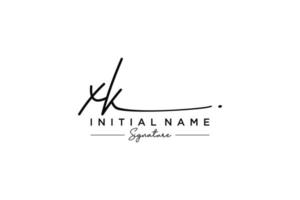 Initial XK signature logo template vector. Hand drawn Calligraphy lettering Vector illustration.