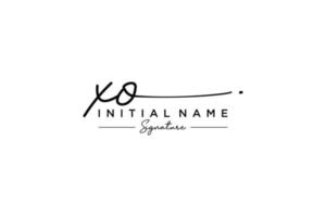 Initial XO signature logo template vector. Hand drawn Calligraphy lettering Vector illustration.