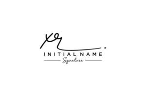 Initial XR signature logo template vector. Hand drawn Calligraphy lettering Vector illustration.