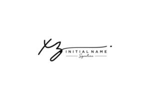 Initial XZ signature logo template vector. Hand drawn Calligraphy lettering Vector illustration.