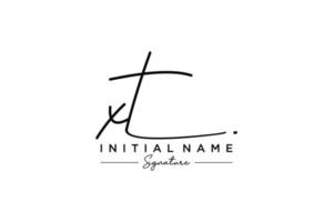 Initial XT signature logo template vector. Hand drawn Calligraphy lettering Vector illustration.