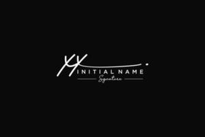 Initial XX signature logo template vector. Hand drawn Calligraphy lettering Vector illustration.