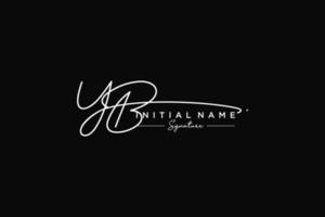 Initial YB signature logo template vector. Hand drawn Calligraphy lettering Vector illustration.