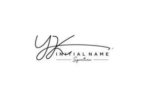 Initial YK signature logo template vector. Hand drawn Calligraphy lettering Vector illustration.