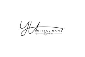 Initial YU signature logo template vector. Hand drawn Calligraphy lettering Vector illustration.