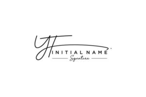 Initial YT signature logo template vector. Hand drawn Calligraphy lettering Vector illustration.