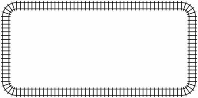 rectangular railroad frame with copy space for your text or design vector