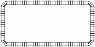 rectangular railroad frame with copy space for your text or design vector