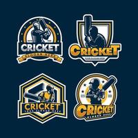 concepto de logotipo de críquet vector