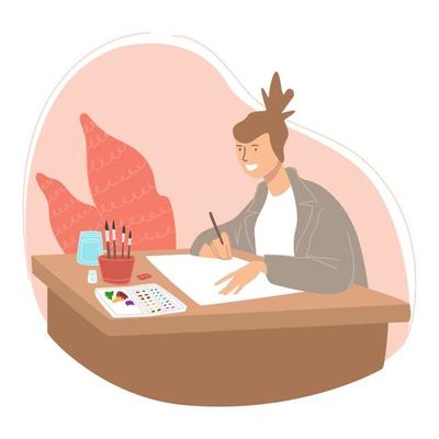 Character drawing paintings, hobby and leisure
