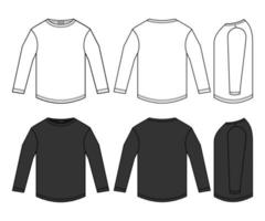 vector line art long sleeve t-shirt