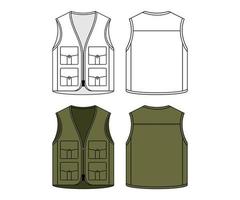 vector line art safety vest