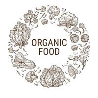 Organic food, healthy dieting and eating vector