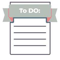 To do list, empty piece of paper with lines vector