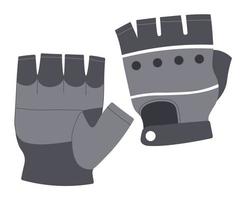 guantes de cuero para motociclistas o ciclistas, mitones vector