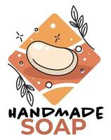 Handmade soap classes or creative workshop hobby vector