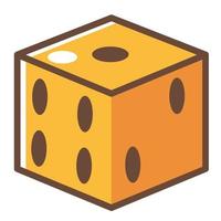 Game dice with holes, square cubes for playing vector