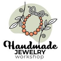 Handmade jewelry workshop, do it yourself diy vector