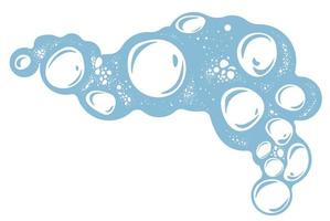 agua jabonosa con burbuja, marco de la esquina superior derecha vector