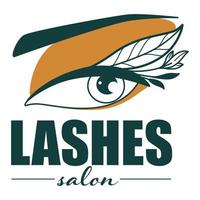 Lashes salon emblem for studio for cool eyelashes vector