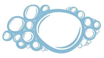 Soap bubbles with copy space for text, empty banner vector