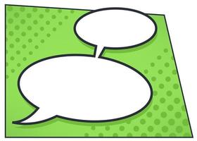 Dialog bubble in comic book style, communication vector