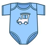 Newborn bodysuit for boy, clothes for kids vector