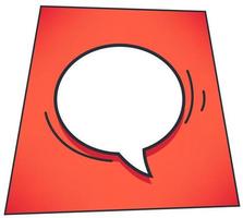 Thought or dialog bubble, message cloud on red vector