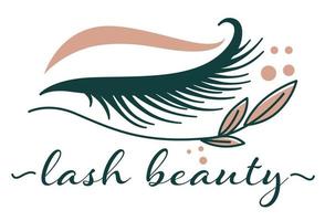 Lash beauty studio procedures for eyelashes extension vector