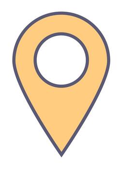 Location pointer or geotag, navigation and gps marker vector