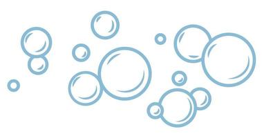 burbujas de espuma, cosmética de higiene de limpieza o lavado vector