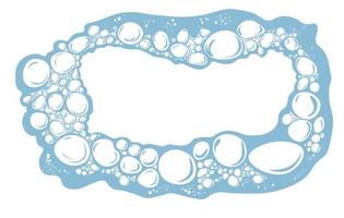 burbujas y espuma, banner con vector de espacio de copia