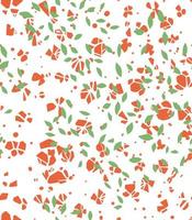 Abstract blooming and foliage seamless pattern, flowering ornament vector
