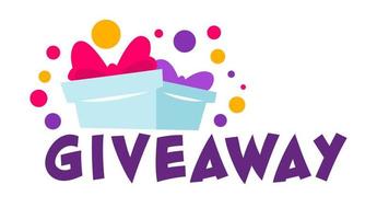 Giveaway presents for followers and subscribers in social media vector