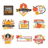 Thanksgiving holiday in autumn, banners with turkey and pumpkin vector