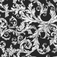 Vintage flora and foliage sketch seamless pattern vector