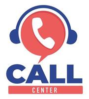 Call center support for clients and customers vector