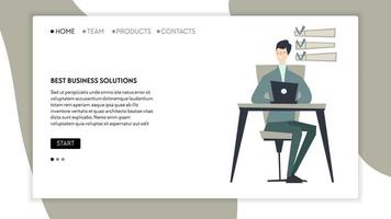 Best business solution, solving problems and issues website vector