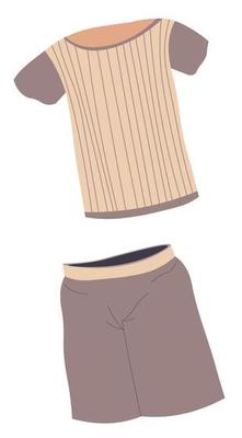 Pajama set of top and bottom, stylish sleepwear
