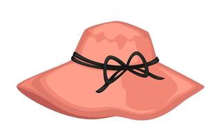 Female cap with bow, stylish women accessories vector