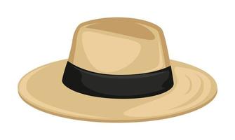 sombrero básico con cinta, elegante fedora para mujer vector