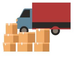 empresa logística entrega de carga, vector de ayuda humanitaria