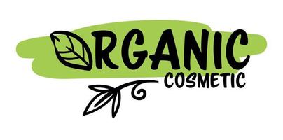 Organic cosmetic, natural ingredients of eco friendly product vector