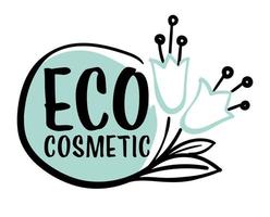 Eco cosmetic, natural production for body or skin care vector