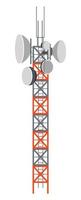 Broadcasting tower, power station or signal receiver vector