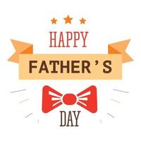 Father day holiday isolated icon bowtie and ribbon vector