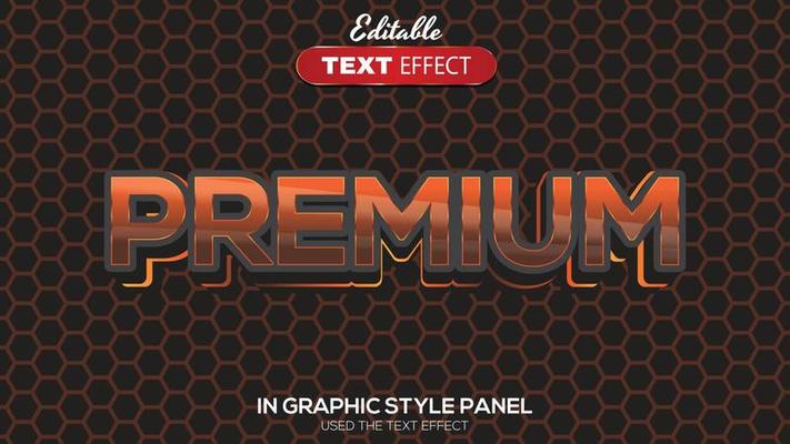 3D editable text effect premium theme
