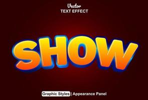 show text effect with graphic style and editable vector