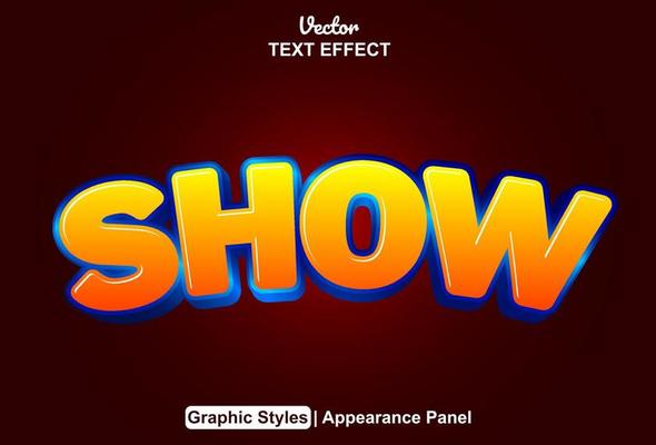 show text effect with graphic style and editable