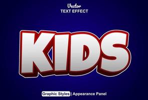 kids text effect with graphic style and editable. vector